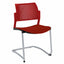 Silla de visita Offiho Kyos OHT-319 con base trineo de acero y asiento y respaldo en polipropileno de colores