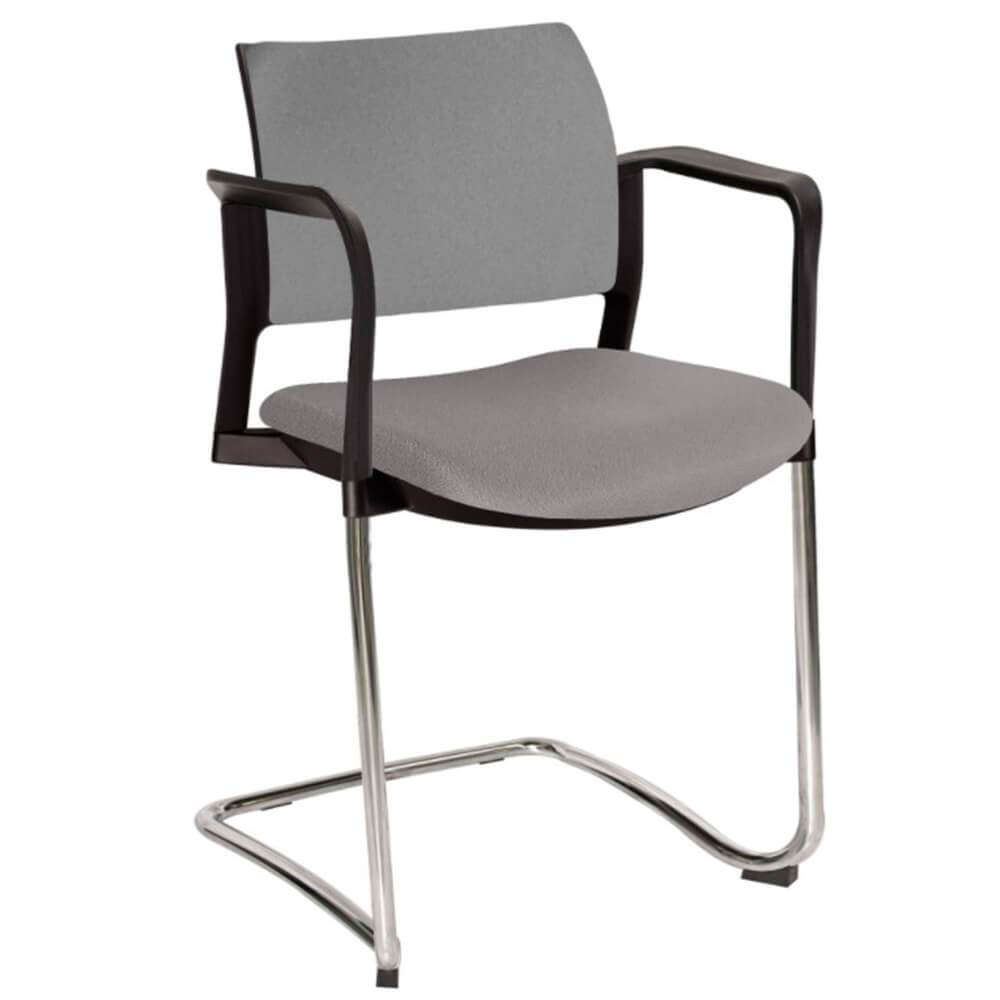 SILLA OFFIHO KYOS OHT-340CR | Silla Visita para Sala Espera Universidad | Base Trineo | Tapizado | Interior | Sala de Espera Consultorio Oficina Administración Sucursal Despacho Juntas