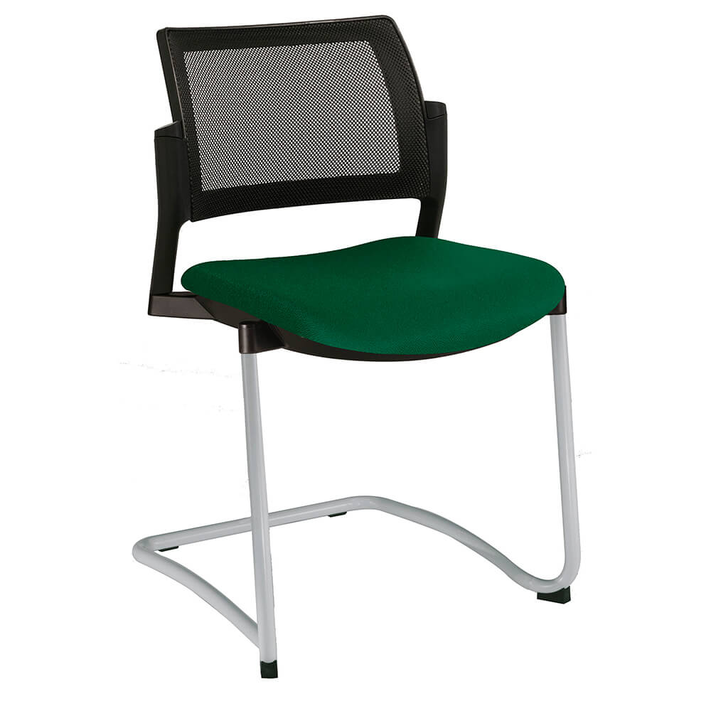 SILLA OFFIHO KYOS OHT-373 | Silla Visita Respaldo Diseño Ergonómico Visitante | Tipo Trineo Sin Brazos | Asiento Tapizado | Interior| Aula Capacitación Sala Juntas Oficinas Área Operativa