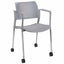 Silla de visita Offiho Kyos OHV-318CR en polipropileno con base cromada de rodajas y descansabrazos
