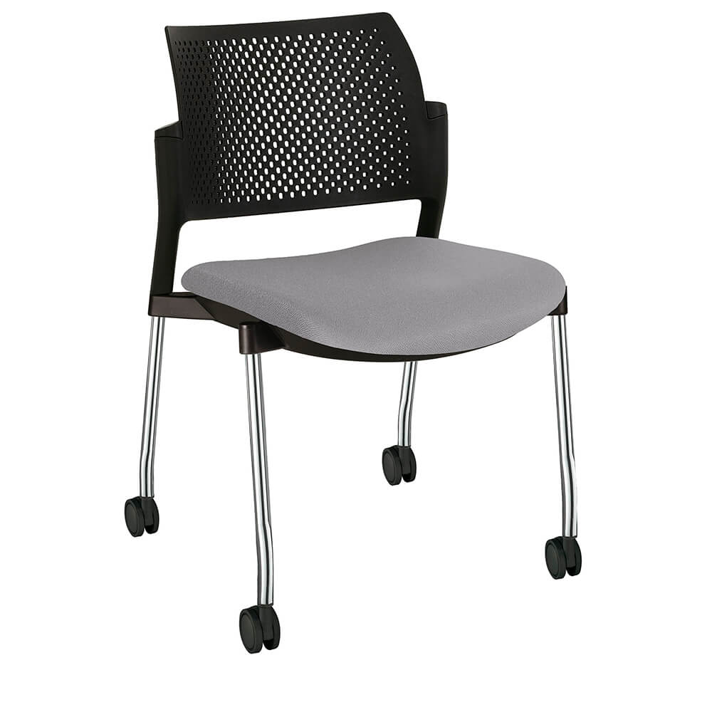 SILLA OFFIHO KYOS OHV-352CR | Silla para Sala Juntas Oficina | Base con Rodajas | Asiento Tapizado | Interior | Despacho Área Trabajo Coworking Aula Capacitación