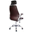 Offiho Silla Módena Ejecutiva Respaldo Alto Soft Revolving Leather Chocolate Base Estrella Con Rodajas Cromo Uso Interior - MÓDENA - OFFIHO - NOGAL BEAT - Silla para oficina