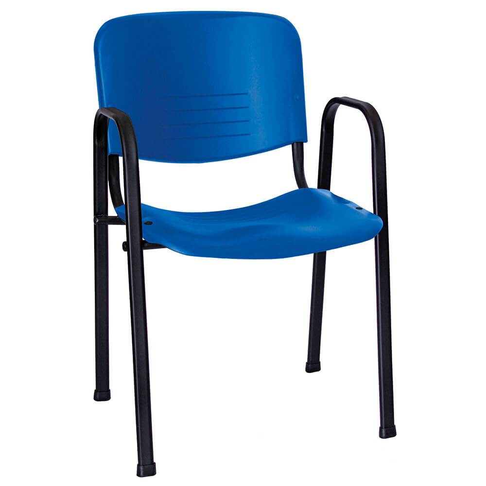 Offiho Silla Novaiso Con Brazos Visita Polipropileno Base 4 Puntas Negra Uso Interior - NOVAISO con brazos - OFFIHO - NOGAL BEAT - Silla para oficina