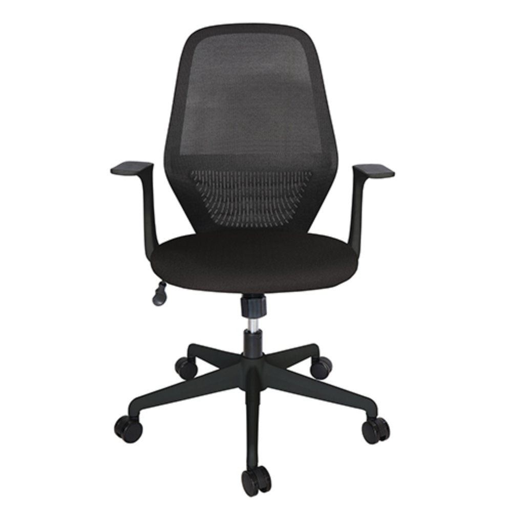 Offiho Silla Ohe-98 Negro Oficina Operativa Base Estrella Respaldo En Malla Ergonomica - OHE-98negro - OFFIHO - NOGAL BEAT - Silla para oficina