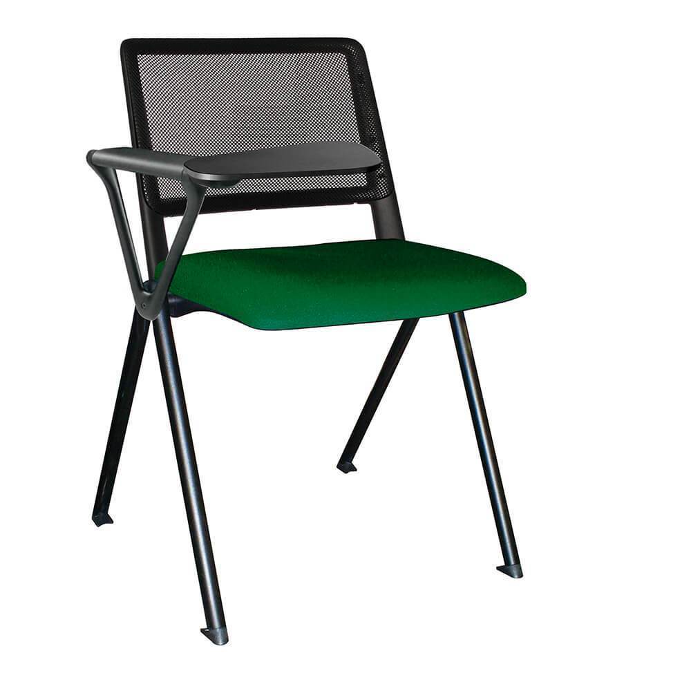 Offiho Silla Pupitre Revolution Ohp-85 Escolar Paleta Lateral 86Al Negro Asiento Y Respaldo Negro Tapizada - OHP-85 - OFFIHO - NOGAL BEAT - Sillas