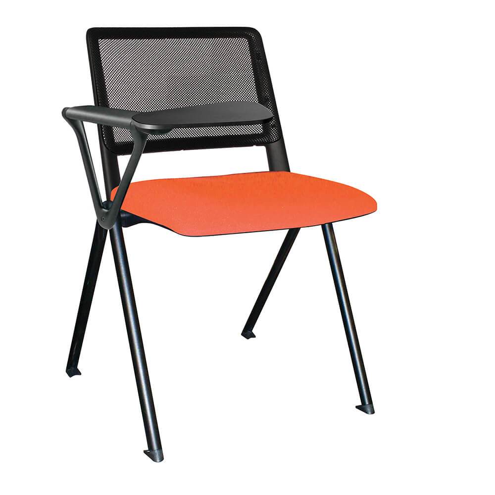 Offiho Silla Pupitre Revolution Ohp-85 Escolar Paleta Lateral 86Al Negro Asiento Y Respaldo Negro Tapizada - OHP-85 - OFFIHO - NOGAL BEAT - Sillas