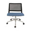 Silla secretarial Offiho Revolution OHS-85al con respaldo en malla negra, asiento tapizado y base de 5 puntas.