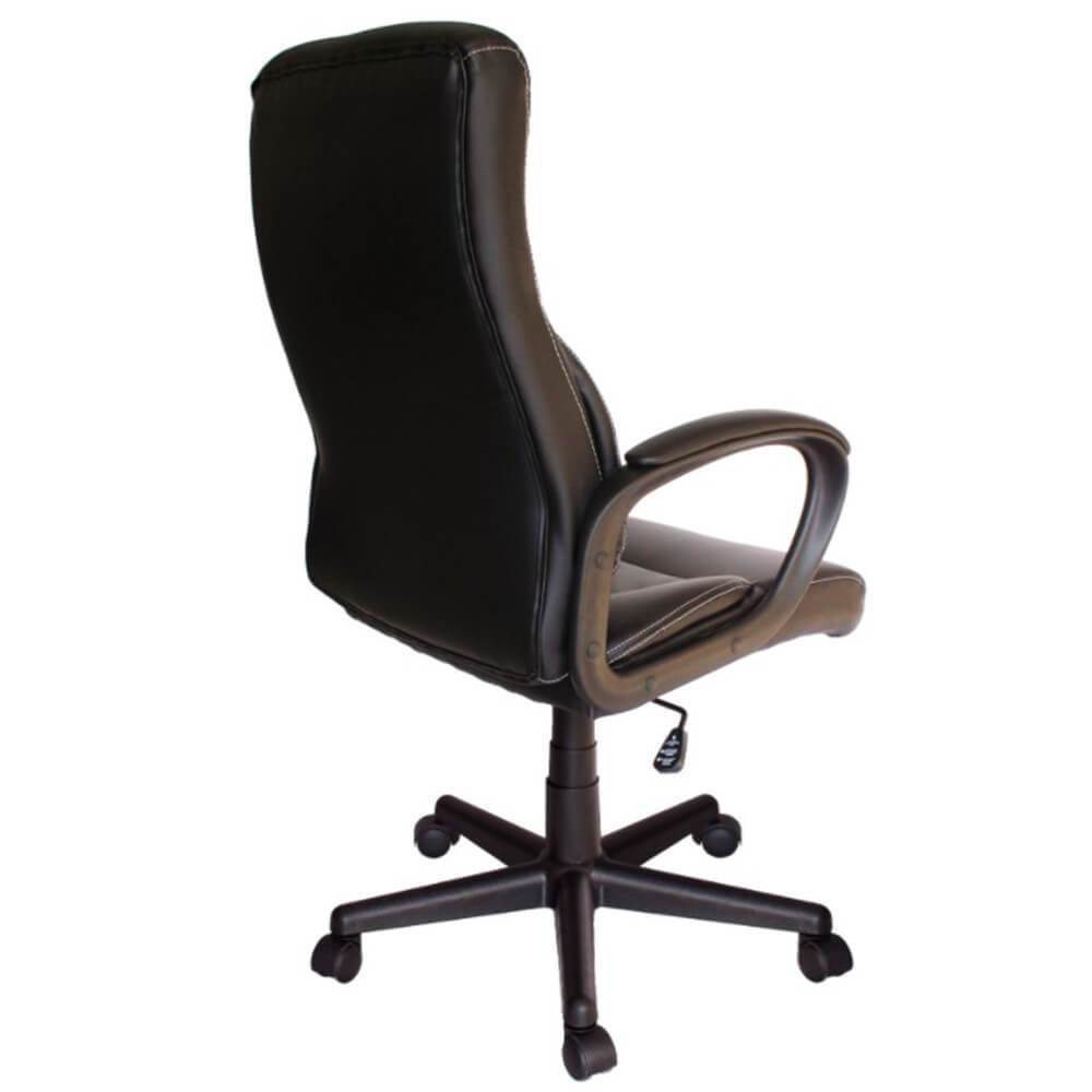 Offiho Silla Rimini Operativa Respaldo Alto Soft Revolving Leather Cafe Base Estrella Con Rodajas Uso Interior - RIMINI - OFFIHO - NOGAL BEAT - Silla para oficina