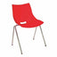 Silla comercial OFFIHO Shell OHV-37 sin brazos, asiento de polipropileno y estructura de acero cromado