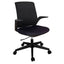 Silla de oficina operativa OFFIHO Whale OHE-100 negra con respaldo en malla, asiento tapizado y base estrella