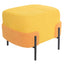 Taburete OFFIHO GUBI OHM-130 con estructura de acero tubular negro mate y asiento de pino tapizado en poliéster jaspeado