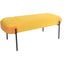 Taburete OFFIHO GUBI OHM-131 con estructura de acero tubular negro mate y asiento de pino tapizado en poliéster jaspeado