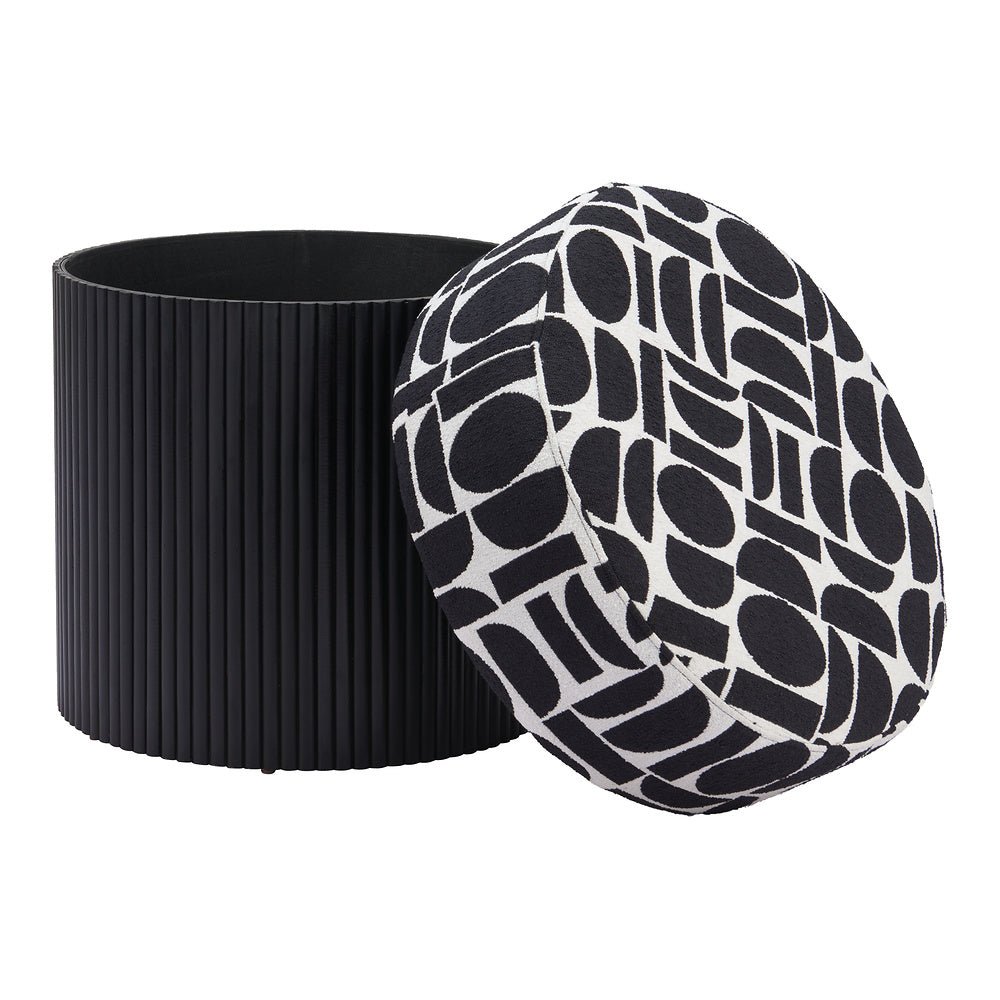 Otomán para Boutique - ZUO BOTO - Varios Colores - Tapizado en Tejido Texturizado - 110181 - Zuo - NOGAL BEAT - Taburete