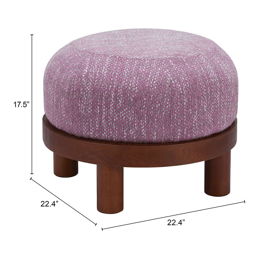 Otomán para Hotel - ZUO GOME - Varios Colores - Tapizado en Tejido Texturizado - 110185 - Zuo - NOGAL BEAT - Taburete