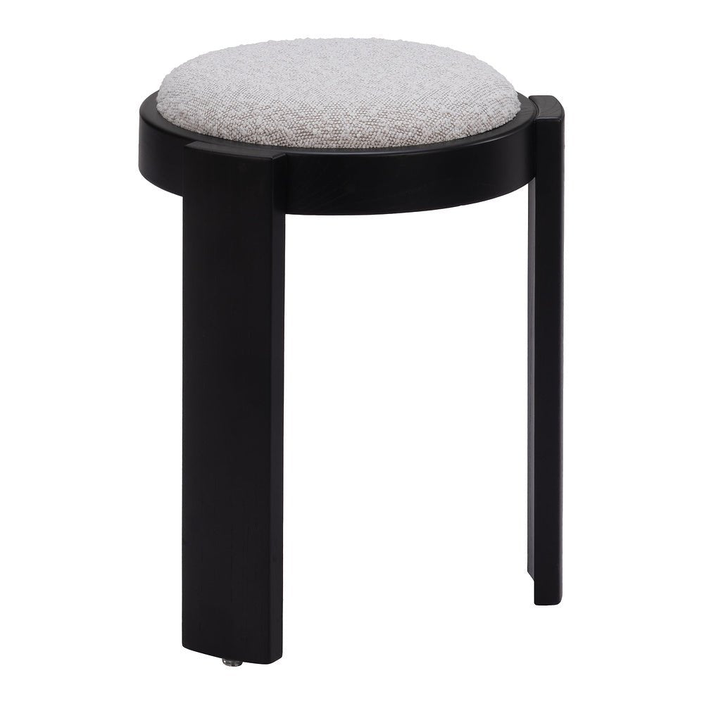 Otomán para Recepción - ZUO BANJUL - Gris Neblina - Tapizado en Tejido Texturizado - 109815 - Zuo - NOGAL BEAT - Taburete
