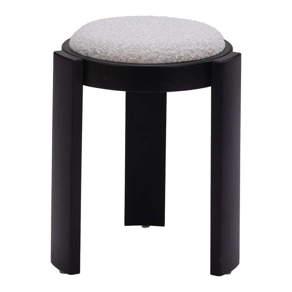 Otomán para Recepción - ZUO BANJUL - Gris Neblina - Tapizado en Tejido Texturizado - 109815 - Zuo - NOGAL BEAT - Taburete