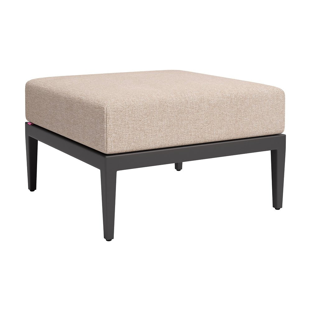 Otomán para Terraza y Hotel - ZUO FORET - Negro - Tapizado con Tela para Exterior - 704257 - Zuo - NOGAL BEAT - Taburete