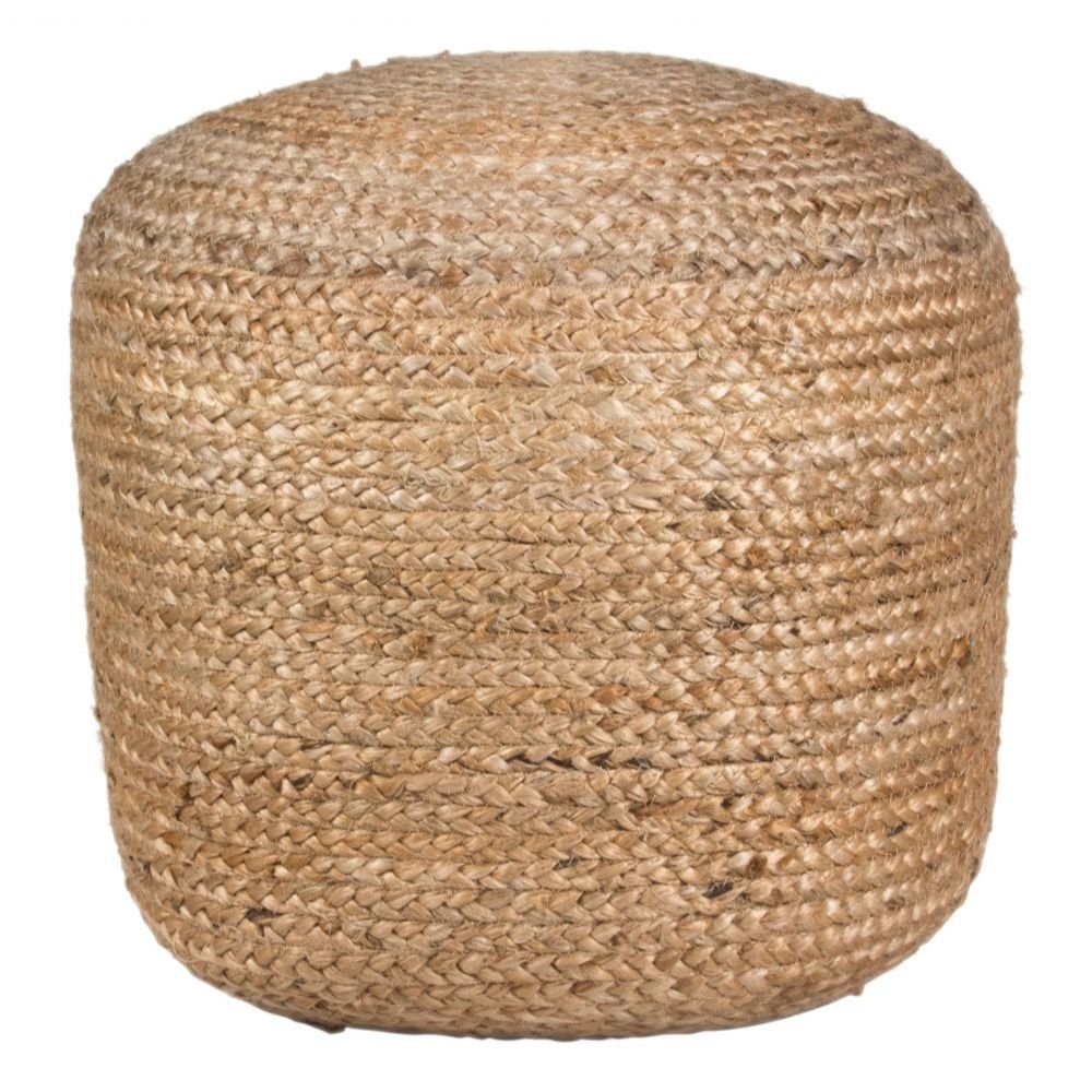 OTTOMAN NOGAL BEAT LILLIAN | Ottoman Decorativo para Habitación | 46 cm | Natural | Yute Trenzado Poliestireno | Interior - 109218 - Zuo - NOGAL BEAT - Taburete