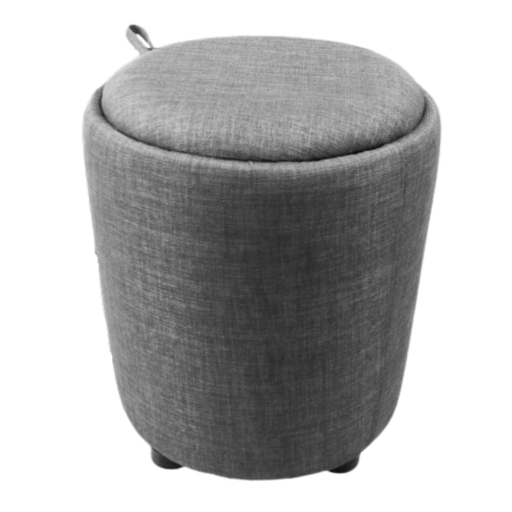 Pouf Nogal Beat Willy con asiento y respaldo tapizados en tela para sala de espera