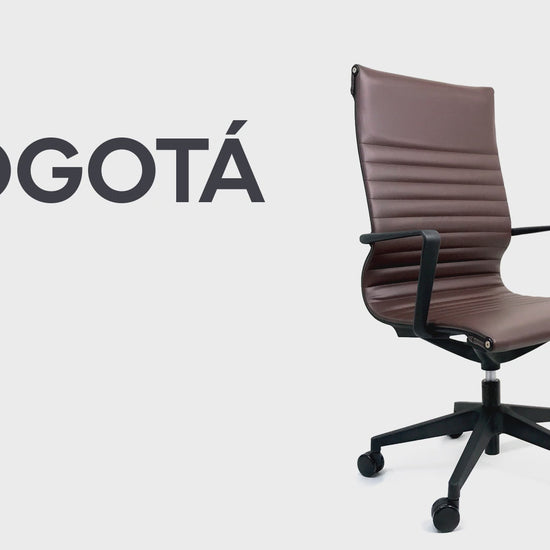 SILLA NOGAL BEAT BOGOTA BAJO | Silla Ejecutiva Baja | Base Nylon | Respaldo Asiento Tapizado | Brazos | Varios Colores | Interior | Oficina Ejecutiva Ejecutivas Empleo Jefe Cómodo Comodidad Escritorio Trabajo desde Casa Home Office