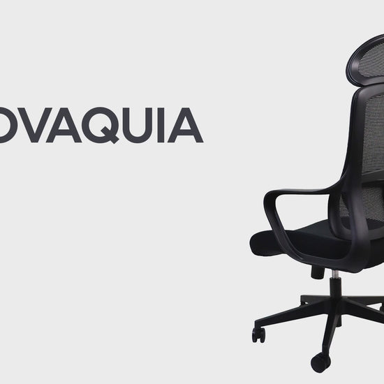 Silla de Oficina Ejecutiva - NOGAL BEAT ESLOVAQUIA - Negro - Respaldo en Malla y Asiento Tapizado Silla Ejecutiva Silla Ergonómica Silla De Dirección Silla De Oficina Silla Ajustable Silla Con Respaldo Alto Silla Con Reposabrazos Silla Con Ruedas Silla De Diseño Moderno Silla De Alta Calidad Oficina Ejecutiva Sala De Reuniones Espacio Corporativo Área De Trabajo Profesional Sala De Conferencias Espacio Laboral