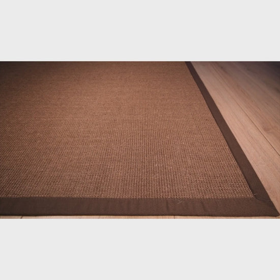 Tapete decorativo Ajmer N5007 rectangular de sisal en color café