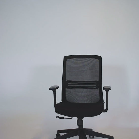 SILLA OFFIHO ASPEN OHE-110 | Silla Operativa | Diseño Ergonómico Area Trabajo Coworking | Altura Ajustable | Base Estrella | Negra | Respaldo en Malla | Interior | Sala Juntas Conferencias Despacho Home Office Secretarial Recepcion Base Estrella Asiento Hule Espuma Poliuretano