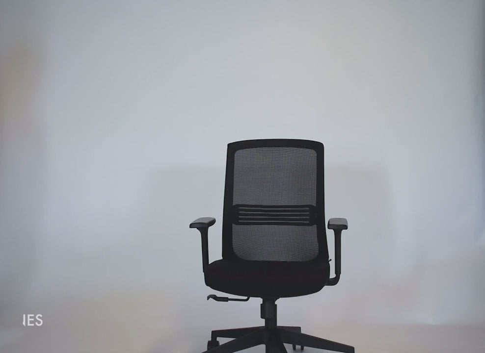 SILLA OFFIHO ASPEN OHE-110 | Silla Operativa | Diseño Ergonómico Area Trabajo Coworking | Altura Ajustable | Base Estrella | Negra | Respaldo en Malla | Interior | Sala Juntas Conferencias Despacho Home Office Secretarial Recepcion Base Estrella Asiento Hule Espuma Poliuretano