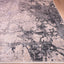 Tapete colección Belma U6026 rectangular de polipropileno y poliéster en tono plata negro
