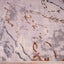 Tapete decorativo colección Salim T4046 rectangular y circular en poliéster color gris oro