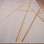 Tapete decorativo colección Elif rectangular en polipropileno y poliéster oro taupe de pelo corto