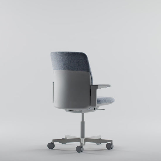 Silla de Oficina Secretarial Ergonómica - HUMANSCALE PATH - Color del Tejido Vapor 13 - Asiento Tapizado Silla Secretarial Silla Ergonómica Silla De Oficina Silla Ajustable Silla Con Respaldo Bajo Silla Funcional Silla De Alta Calidad Oficina Espacio Laboral Área De Trabajo Sala De Reuniones Sala De Conferencias Centro De Trabajo Espacio Corporativo Estación De Trabajo Cubículo De Oficina Espacio De Coworking Área Administrativa Departamento De Recursos Humanos Centro De Llamadas Sala De Espera 
