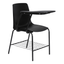Pupitre ergonómico ALBAR PL-300 con estructura tubular negra, paleta de melamina y asiento de polipropileno