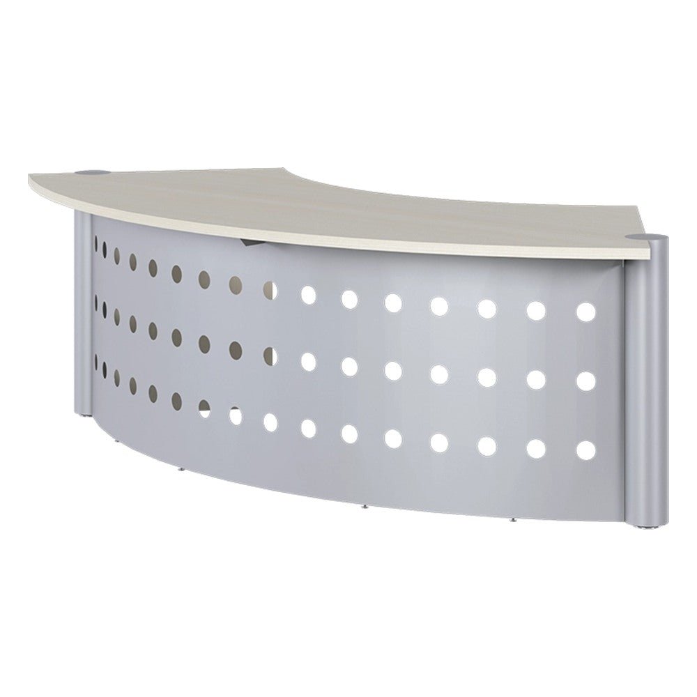 Recepción Curva para Vestíbulo - GEBESA PRIME - Frente 236 cm - Estructura de Acero - GBR154 - GEBESA - NOGAL BEAT - Recepción