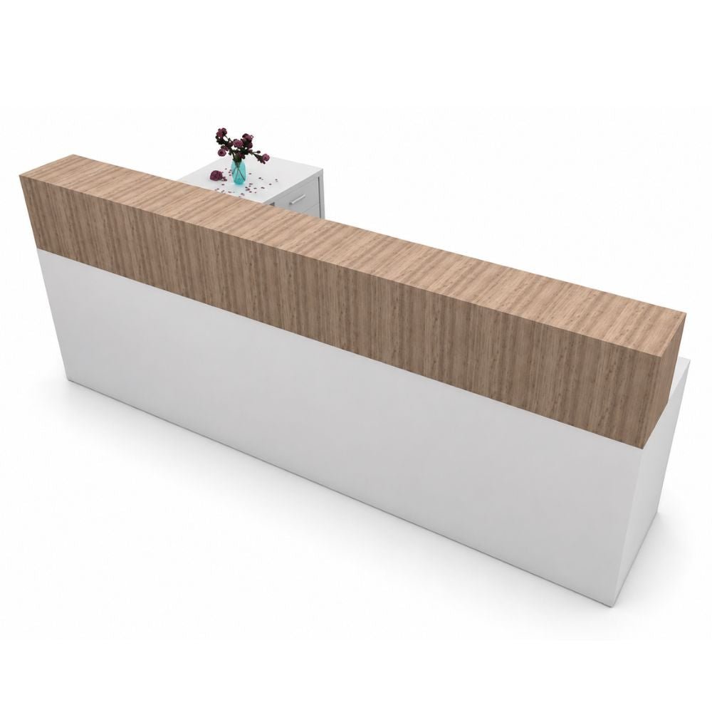 Recepción para Oficina en "L" - VERSA RP - Altura 110 cm - RP-815 - VERSA - NOGAL BEAT - Recepción