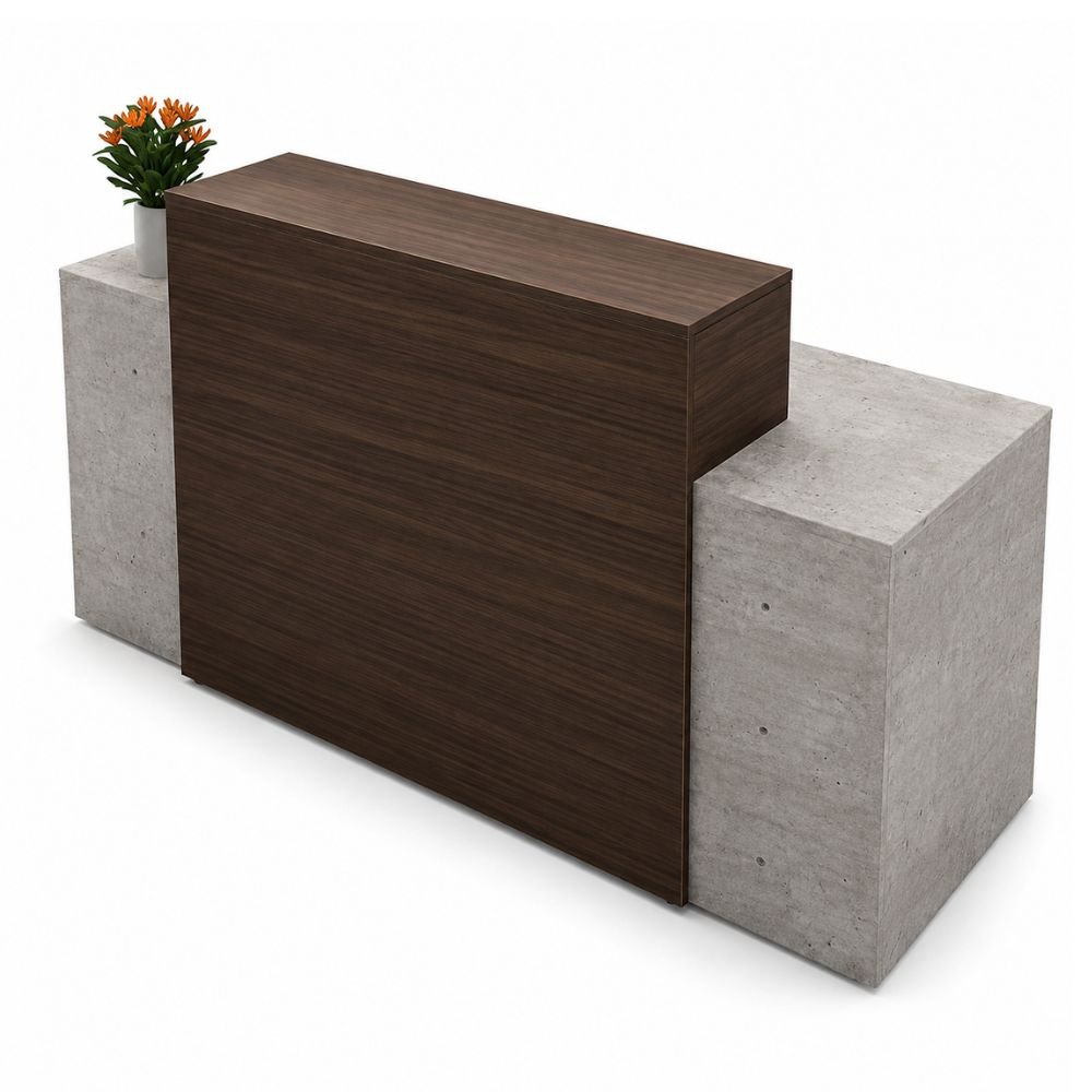 Recepción para Oficina Móvil con Cubo Frontal - VERSA RP - RP-825 - VERSA - NOGAL BEAT - Recepción