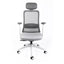 REQUIEZ CURVE RE-1570 | Silla Ejecutiva para Oficina Gerencial con Cabecera | Estructura Gris Claro | Asiento Tapizado | Interior - RE-1570/BL-Cabecera - Requiez - NOGAL BEAT -