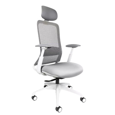 REQUIEZ CURVE | Silla Reclinable con Cabecera Ejecutiva de Oficina | Base Estrella con Rodajas | Varios Colores | Nylon con Cubierta de Poliuretano | Interior - RE-1570/BL-Cabecera - Requiez - NOGAL BEAT -