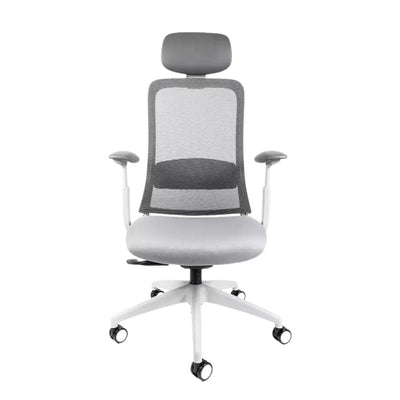 REQUIEZ CURVE | Silla Reclinable con Cabecera Ejecutiva de Oficina | Base Estrella con Rodajas | Varios Colores | Nylon con Cubierta de Poliuretano | Interior - RE-1570/BL-Cabecera - Requiez - NOGAL BEAT -