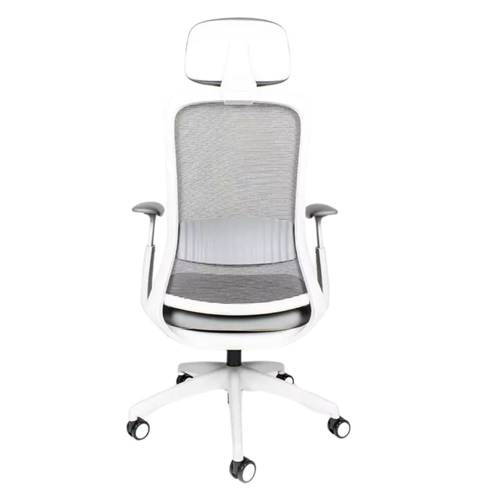 REQUIEZ CURVE | Silla Reclinable con Cabecera Ejecutiva de Oficina | Base Estrella con Rodajas | Varios Colores | Nylon con Cubierta de Poliuretano | Interior - RE-1570/BL-Cabecera - Requiez - NOGAL BEAT -