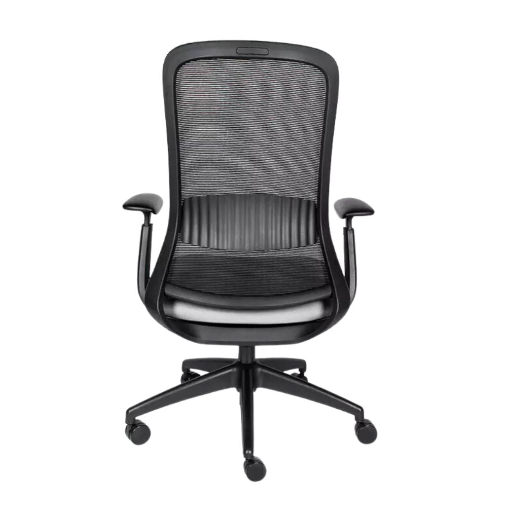 REQUIEZ CURVE | Silla Reclinable Ejecutiva de Oficina | Base Estrella con Rodajas | Varios Colores | Nylon con Cubierta de Poliuretano | Interior - RE-1570/NG - Requiez - NOGAL BEAT -