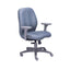 Silla de oficina secretarial Requiez RE-1201 tapizada de respaldo medio con brazos ajustables y base de 5 puntas