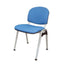 Silla de visita ergonómica Requiez Italiana RE-1060 sin brazos con base de 4 patas en acero