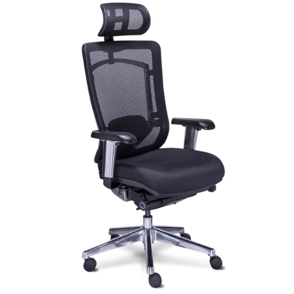 Requiez Sillon Ejecutivo Cabecera Dynamic RE-7000 Poliuretano Base Estrella Aluminio Pulido - RE-7000 - Requiez - NOGAL BEAT - Silla para oficina