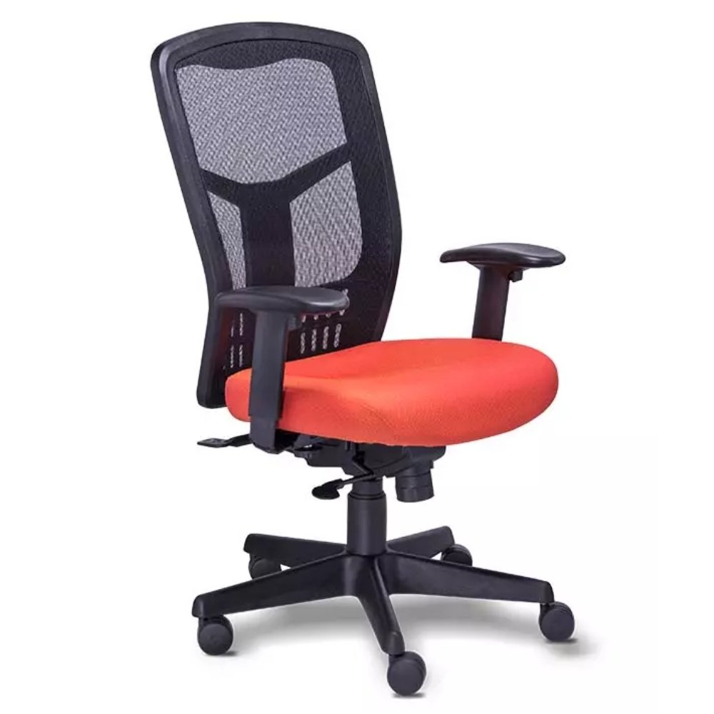 Requiez Sillon Ejecutivo en Mesh Tela Respaldo Medio RE-1951 Poliuretano Base Estrella Nylon - RE-1951 - Requiez - NOGAL BEAT -