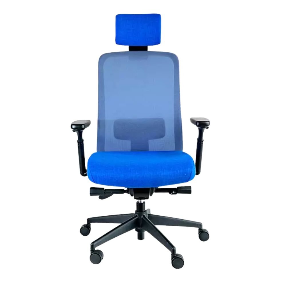 Requiez Sillon Ejecutivo Mesh Tela Cabecera RE-1600 Poliuretano Base Estrella Nylon - RE-1600 - Requiez - NOGAL BEAT - Silla para oficina