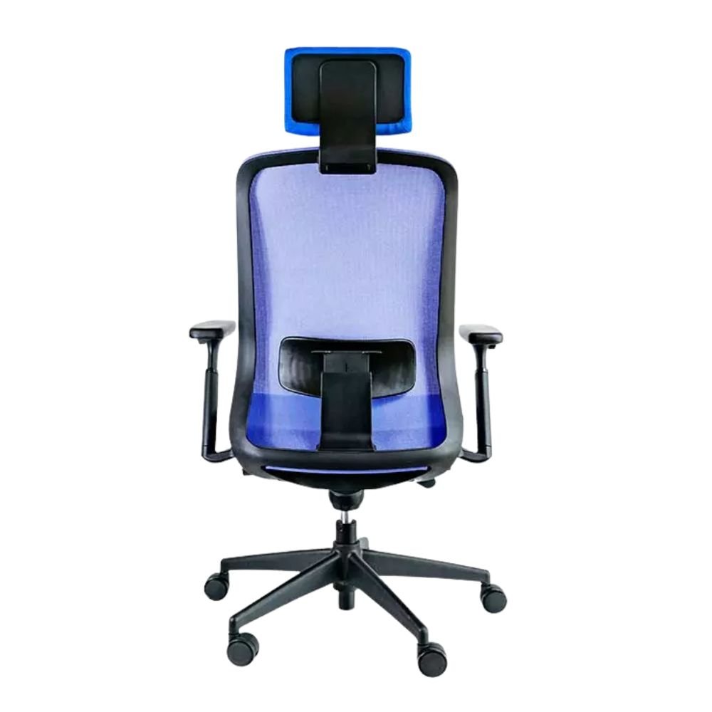 Requiez Sillon Ejecutivo Mesh Tela Cabecera RE-1600 Poliuretano Base Estrella Nylon - RE-1600 - Requiez - NOGAL BEAT - Silla para oficina