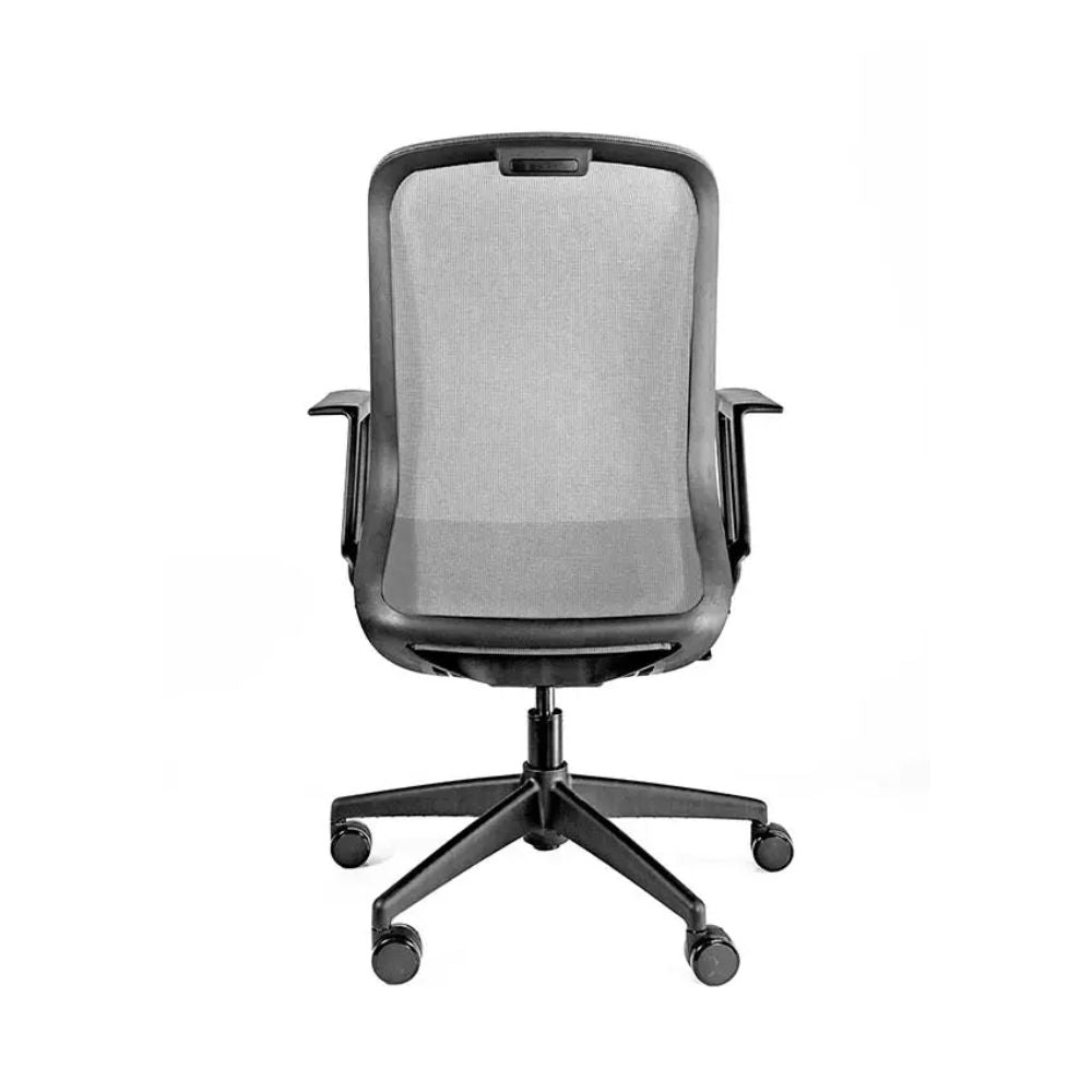 Requiez Sillon Ejecutivo Mesh Tela Respaldo Medio RE-1601 Poliuretano Base Estrella Nylon - RE-1601 - Requiez - NOGAL BEAT - Silla para oficina