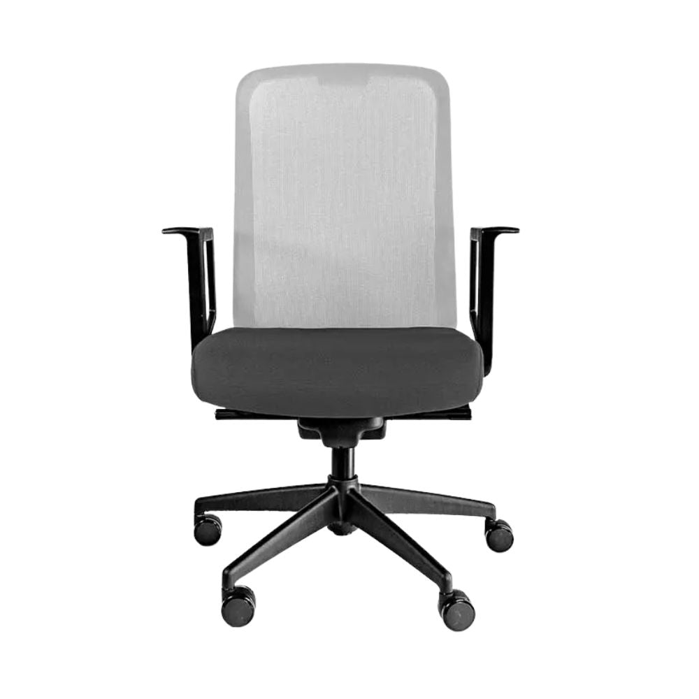 Requiez Sillon Ejecutivo Mesh Tela Respaldo Medio RE-1601 Poliuretano Base Estrella Nylon - RE-1601 - Requiez - NOGAL BEAT - Silla para oficina