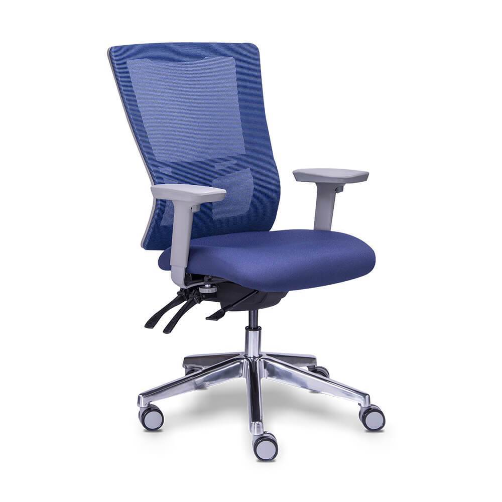 Requiez Sillon Ejecutivo Quadra Respaldo Alto Mesh RE-1360 Poliuretano Base Estrella Aluminio Pulido - RE-1360 - Requiez - NOGAL BEAT - Silla para oficina